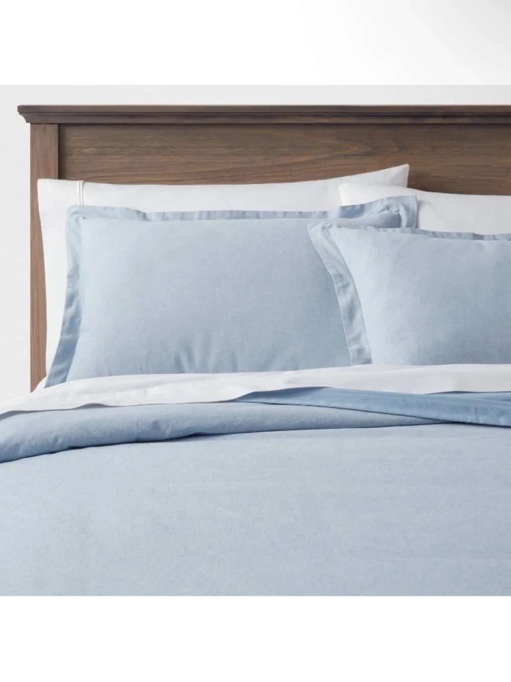 Full/Queen Cotton Linen Chambray Duvet Cover & Sham Set- Threshold